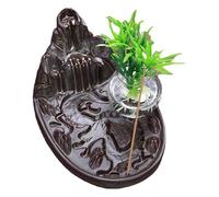 Base de Porte-Encens Brûleur d'encens à cône Reflux avec Petit Cylindre en Verre, décoration créative for la Maison