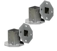 Base de poteau de terrasse pour main courante de porche, paquet de 2/4/6 supports de poteau de clôture en acier, support de jardin boulonné avec fixations pour plaque de garde-corps, kit de support de