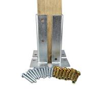 Base de poteau réglable, supports d'ancrage en acier robuste pour clôture, terrasse, pergola et boîte aux lettres, kit de réparation