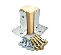 Base de poteau réglable, supports d'ancrage en acier robuste pour clôture, terrasse, pergola et boîte aux lettres, kit de réparation