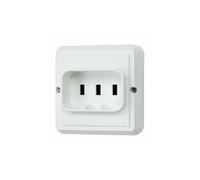 Base de prise de four, couleur blanche, 25 A, idéale pour connecter des électrométriques, une utilisation en cuisson et pâtisserie.