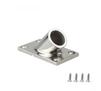 Base de rampe de bateau, convient aux tubes de 22 mm et 25 mm, matériel marin en acier inoxydable 316, support coudé à 45 degrés, support de pont stable, accessoire de yacht pour kayak canoë (22 mm)