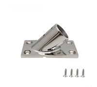 Base de rampe de bateau, convient aux tubes de 22 mm et 25 mm, matériel marin en acier inoxydable 316, support coudé à 45 degrés, support de pont stable, accessoire de yacht pour kayak canoë (25 mm)