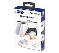 Subsonic Base de recharge et de rangement pour 2 manettes PS5 Dualsense Blanc