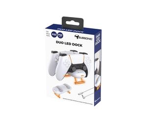 Base de recharge Subsonic DualSense Dual Controller LED Charging Dock SA5632 2 manettes Blanc