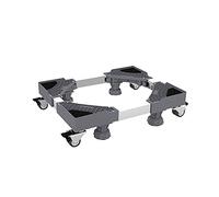 Base de Réfrigérateur 4 roues verrouillables Socle Lave Linge Machine à Laver RéGlable Largeur 47-69cm Profondeur 52-72cm Base De Laveuse Réduction du Bruit Antichoc