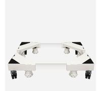 Base De RéFrigéRateur Avec Support De Meuble Multifonctionnel Et RéGlable En L: 85-110cm H:12.5cm Avec 4 Roulettes Pivotantes Verrouillables Socle Anti-Vibration (4 roues + 8 pieds)