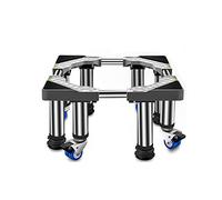 Base de RéFrigéRateur Base de machine à laver, roulettes universelles réglables pour réfrigérateur et congélateur, support télescopique 45-65 cm, étagère multifonctionnelle en acier inoxydab