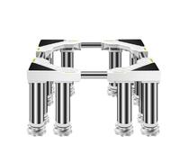 Base de Réfrigérateur Support Électroménager Réglable Hauteur 24-27 cm Base de Lave-vaisselle 45-65 cm avec 12 Pieds Robustes pour Imprimante Réfrigérateur,Blanc