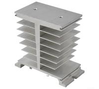 Base de refroidissement en aluminium compatible SSR10DA 40DA pour relais statiques, optimisée pour la conductivité thermique (pour 40 A-120 A)