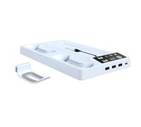 Base de refroidissement pour console PS5 PRO P5 Controller Charger Slim Game Console Cooling Fan Base slim Stand and Cooling Station (Blanc)