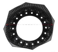 Base de réservoir de plongée pour cylindres de 4 à 12 L - Support inférieur en caoutchouc résistant aux chocs avec rainures de drainage pour une protection stable sous l'eau - Noir (pour 4 à 6 L)