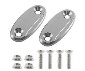 Base de Rétroviseur pour Moto pour ZX6R 2005-2008 et pour ZX10R 2004-2007, PSLER Base D'ailettes de Rétroviseur Latéral Cache Décoratif de Remplacement Accessoires pour Motos(Titanium)