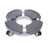 Base de rouleaux de - Pack de en bois avec roues | Roue de lanceur verrouillable | Rouleaux de service lourd avec freins | Capacité pour grand/pot de fleurs en intérieur