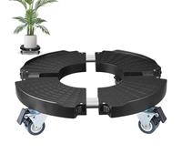 Base de rouleaux de plante - Pack de plantes en bois avec roues | Roue de lanceur verrouillable | Rouleaux de service lourd avec freins | Capacité pour grand/pot de fleurs en intérieur