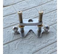 Base de routeur de précision pour trou sonore de guitare - Gabarit de fraisage en métal pour réparation de guitare acoustique et kit d'outils de luthier Argenté (B)
