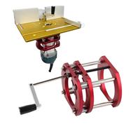 Base de routeur en alliage d'aluminium, élévateur de routeur réglable à 4 mâchoires, base de levage universelle, tige de support en acier inoxydable pour petites machines de coupe
