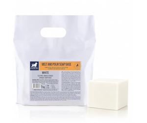 Base de savon à fondre et verser 1 kg, glycérine blanche opaque, sans SLS | Melt and pour pour la fabrication de savon maison, fond au micro-ondes ou au bain-marie, végane, sans huile de palme