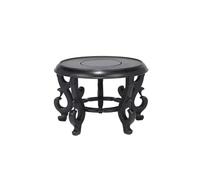 Base de statue pour plantes, support de fleurs d'intérieur en bois massif, base ronde pour bonsaï, brûleur d'encens, ornement, support pour aquarium, vase, présentoir, base sur piédestal, une couleur-