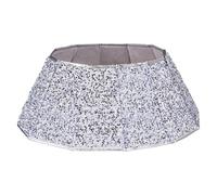 Base de Support de Jupe d'arbre de Noël,Jupe d'arbre Pliable de Noël,Bague de Couverture Rustique pour Les Ornements de décoration de fête (Blanc)