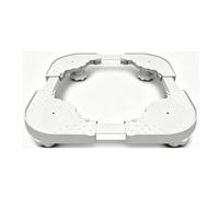 Base De Support De Lave-linge Antidérapante, Salle De Bain, Absorption Des Chocs Accrue, Roue Universelle Mobile Montée Au Sol(White movable wheel)