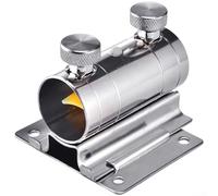 Base de support de parapluie en acier inoxydable pour boîte de pêche, 7 × 6 × 3 cm, support de bateau réglable, double boutons à vis pour un maintien sûr du mât, acier inoxydable 304, pêche et voile