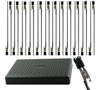 Base de support de peinture pour spray et pince crocodile - Outils de modélisation - Base debout avec 20 pinces métalliques - Fermoir à queue longue - Pour loisirs créatifs, cartes, photos 20x 15cm
