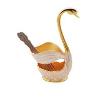 Base de support de vaisselle Swan - Organisateur de cuillère à café de fourchette de support de base de cygne de dîner en métal - Support de rangement de vaisselle en forme de cygne, Base pour couvert