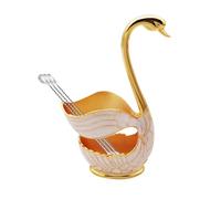 Base de support de vaisselle Swan - Organisateur de cuillère à café de fourchette de support de base de cygne de dîner en métal,Organisateur de vaisselle en de Zinc, présentoir de rangement de cuisine