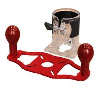 Base de table de toupie en alliage d'aluminium avec couvercle transparent pour découpe, gravure, projets de bricolage, 28 x 12 x 10 cm, rouge (B)