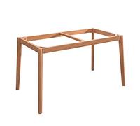 Base de table rectangulaire robuste à 4 pieds en bois massif pour salle à manger, bureau ou table d'appoint avec matériel de montage et design élégant