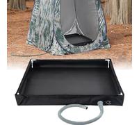 Base De Tente De Douche Pliable, Bac De Douche Camping, Receveur De Douche Portable avec Drain, Base D'auvent pour L'intérieur Et L'extérieur, Garde Les Pieds Propres, 80x80x10cm
