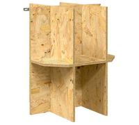 Base de terrarium avec étagère - vidaXL - 40x40x50 cm - Marron - OSB - Finition mate - Durable - Espaces amples