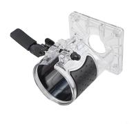 Base de toupie pour RT0701C et WU601, construction transparente en plastique et métal, 109 x 88 x 80 mm avec trou central de 64,5 mm, coupe et fraisage du bois