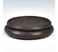 Base de Vase Circulaire de la Base d'artisanat de scandale de Bois de Santal Noir 10 cm