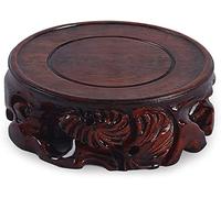Base de vase en bois fabriquée à la main - Présentoir oriental pour bols à poissons et accessoires de décoration, 4,8 cm de haut, 14 cm/16 cm, style chinois élégant, solutions de décoration