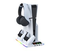 Base de ventilateur de refroidissement multifonction universelle PS5/SLIM, station de chargement pour manette de jeu PS5, supL174