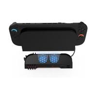 Base de ventilateur de refroidissement pour console de jeu Switch 2 Dock avec emplacements de rangement, double système de ventilateur, vitesse réglable, fonctionnement silencieux, connexion USB, noir