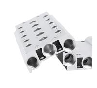 Base d'électrovanne 4V210-08 collecteur 100M200M-2F3F4F5F6F7F8F9F10F plaque de soupape de position(100M-4F 4 bits)