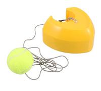 Base D'entraînement de Tennis Rétractable Cœur Rebond, Solo Débutant | Abs Pe Eva, Usage Intérieur, Compatible Balle et Raquette, Format Portable Jaune