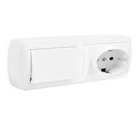 Base Double Bipolaire Avec T/T Latéral + Commutateur Et Obturateur 148 X 72 X 42 Mm S. Mural Solera - Solera