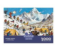 Base du Camp de l'Everest Puzzle en Bois Imperméable DIY Puzzles De 1000 Pièces pour Adultes Amusant Jeux De Stimulants