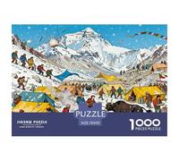 Base du Camp de l'Everest Puzzle en Bois Imperméable DIY Puzzles De 1000 Pièces pour Adultes Amusant De Décoration pour La Maison