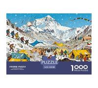 Base du Camp de l'Everest Puzzle en Bois Imperméable DIY Puzzles De 1000 Pièces pour Adultes Cadeaux Impossible De Décoration pour La Maison