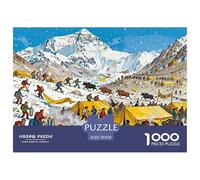 Base du Camp de l'Everest Puzzle en Bois Imperméable DIY Puzzles De 1000 Pièces pour Adultes Coloré Jeux Éducatifs