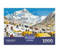Base du Camp de l'Everest Puzzle en Bois Imperméable Puzzles De 1000 Pièces pour Adultes Cadeaux Impossible Jeux De Stimulants
