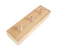 Base du Diapason Musical en Bois Marron, Boîtier Rectangulaire | Deux Emplacements, Stabilité à Trois Compartiments, Compatibilité, Calibration Sonore Précise