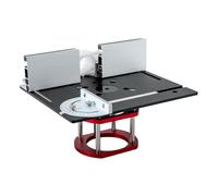 Base Élévatrice Défonceuse, Kit Table Défonceuse avec Plaque Insertion 63.8-65mm, Table De Fraisage Bois Course 51mm pour Rainureuse Affleureuse Électrique