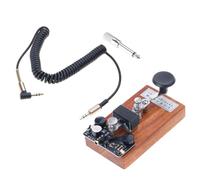 Base en bois Morse Keyer - Planche d'entraînement à ondes courtes - Lumière sonore - Transmission manuelle - Code Morse - Accessoires de communication
