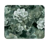 Base en Caoutchouc Tapis de Gaming Antidérapant en Caoutchouc Mignon Motif personnalisé Sage Fleurs Vertes Gamer Mouse Pad Mousepad 25x30cm pour PC,Bureau,Joueurs Professionnels